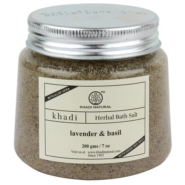 Khadi Natural Lavender Basil Bath Salt