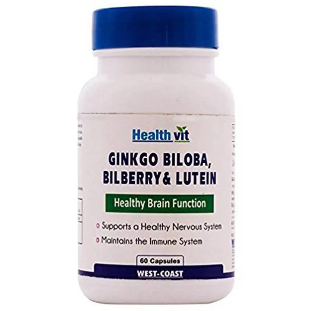 Healthvit Ginkgo Biloba Bilberry & Lutein,  60 capsules