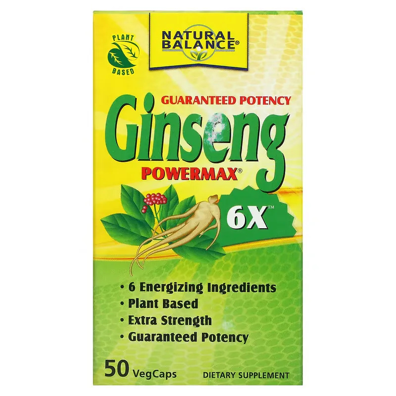 Ginseng Powermax 6X, 50 VegCaps