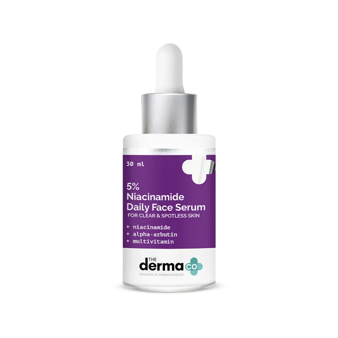 The Derma Co. 5% Niacinamide Face Serum With Alpha Arbutin & Multivitamin For Clear & Spotless Skin