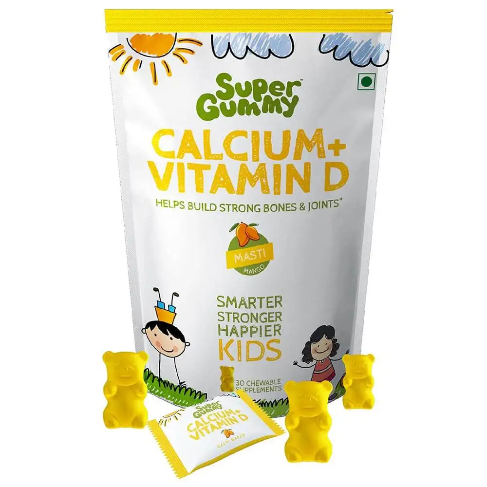 Super Gummy Calcium + Vitamin D,  30 gummies  Masti  Mango