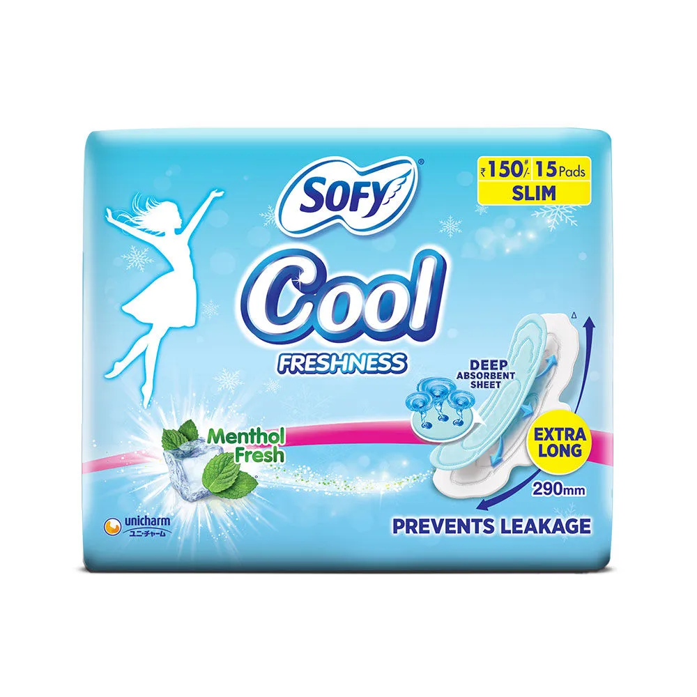 Sofy Cool Sanitary Pads XL (Pack of 15)