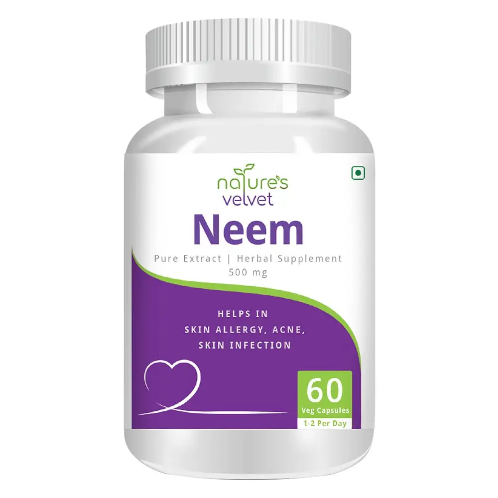 Natures Velvet Neem Pure Extract (500 mg),  60 veggie capsule(s)