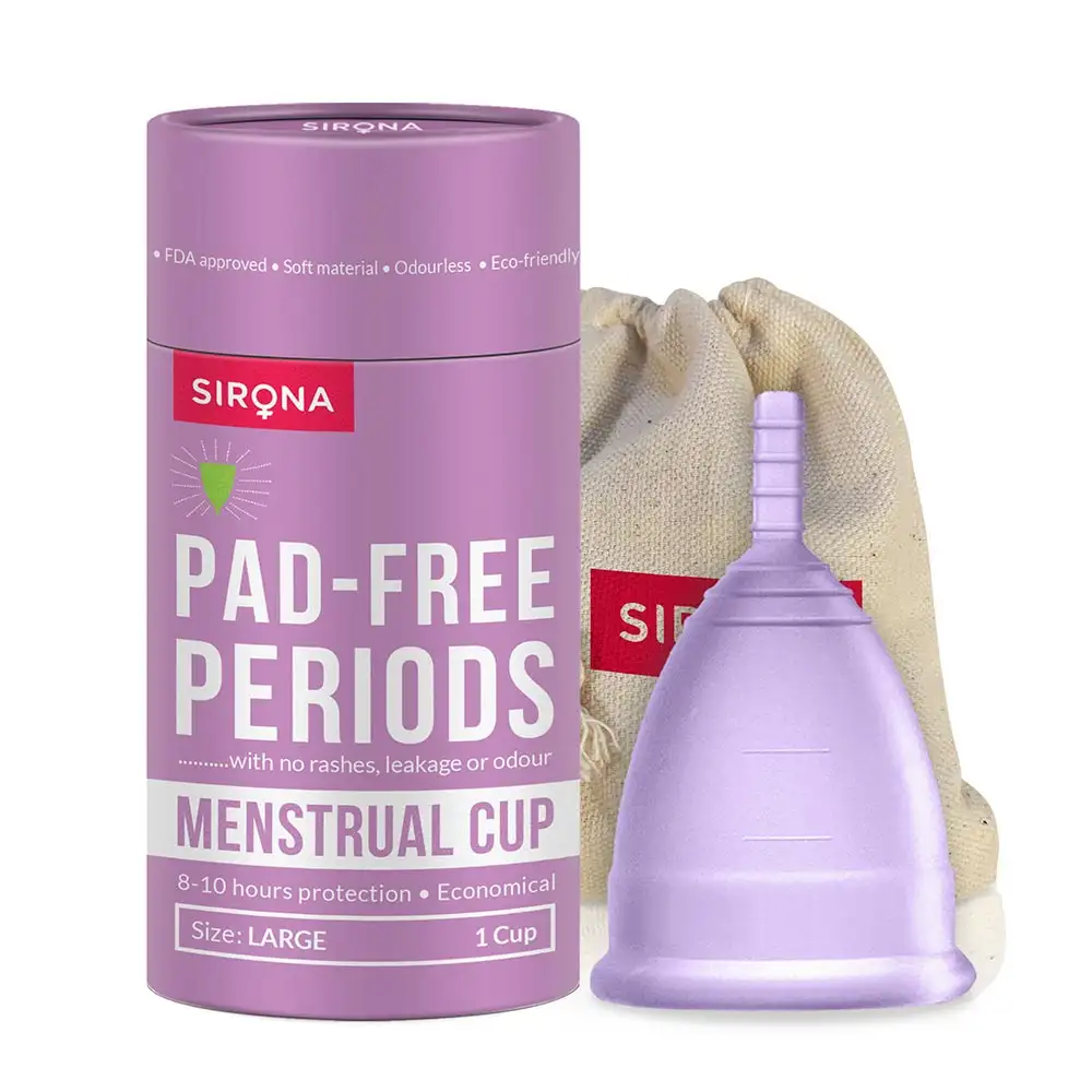 Sirona Pad Free Periods Menstrual Cup,  1 Piece(s)/Pack  for Women (Large)