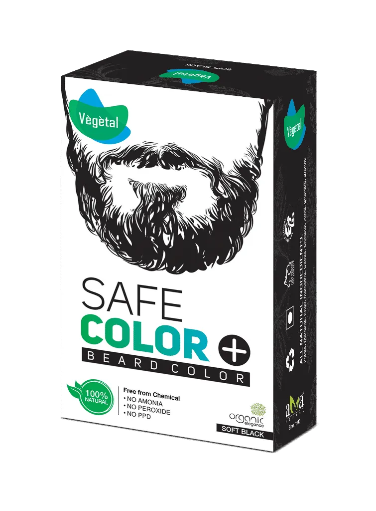 Vegetal Safe Color For Beard - Soft Black