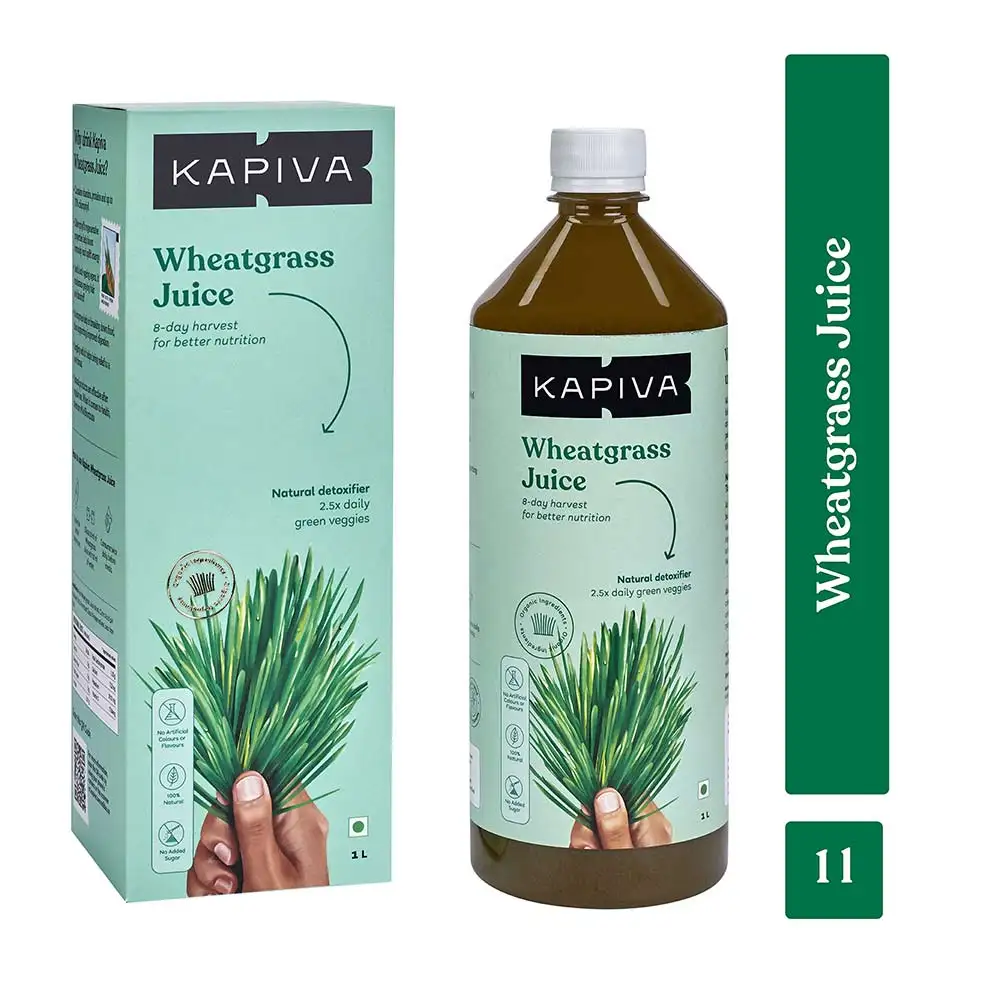 Kapiva Wheatgrass Juice (Natural Detoxifier),  Unflavoured  1 L