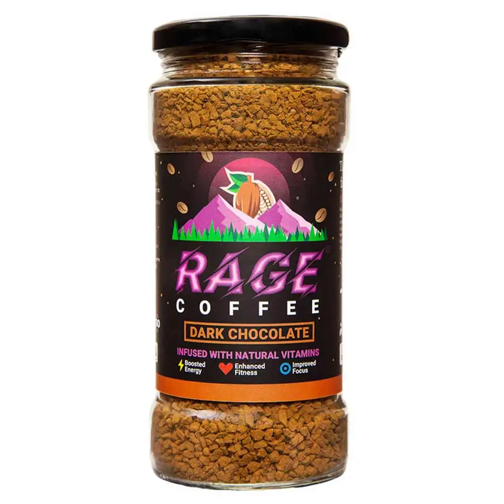 Rage Coffee Premium Arabica Instant Coffee,  100 g  Dark Chocolate