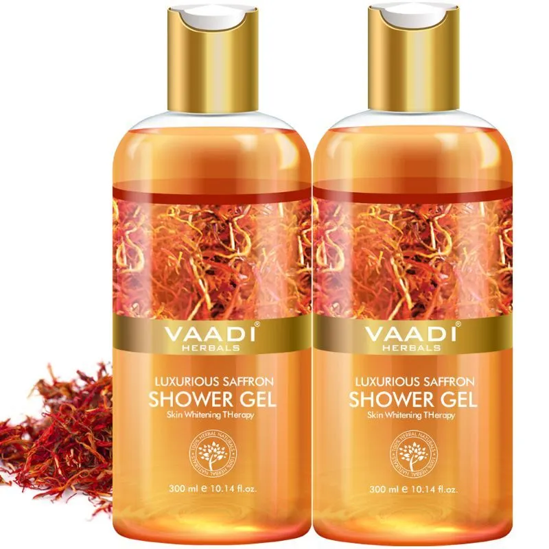 Vaadi Herbals Luxurious Saffron Shower Gel (Pack of 2)