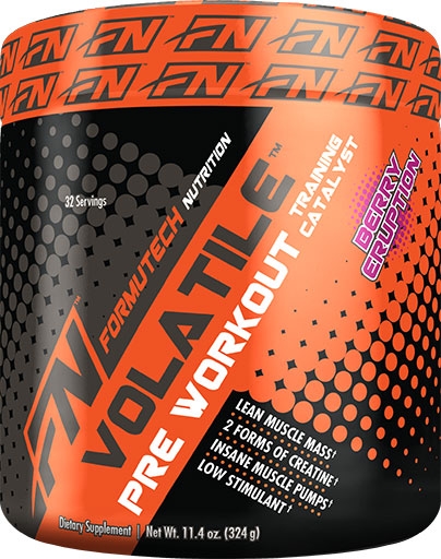 Volatile Pre Workout By Formutech Nutrition, Berry Eruption, 324 Grams