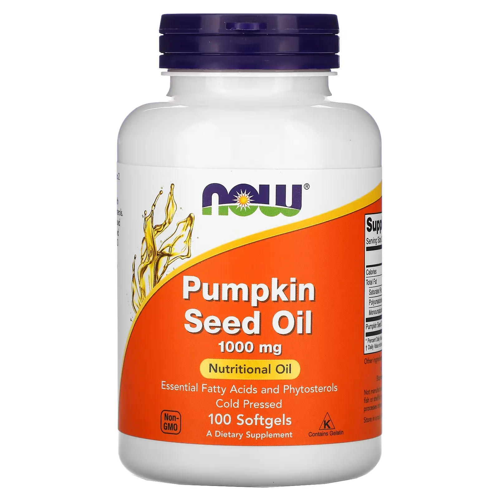 Pumpkin Seed Oil, 1000 mg, 100 Softgels