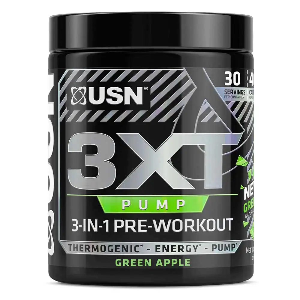 USN 3XT Pump 3-IN-1 Pre Workout,  0.41 lb  Green Apple