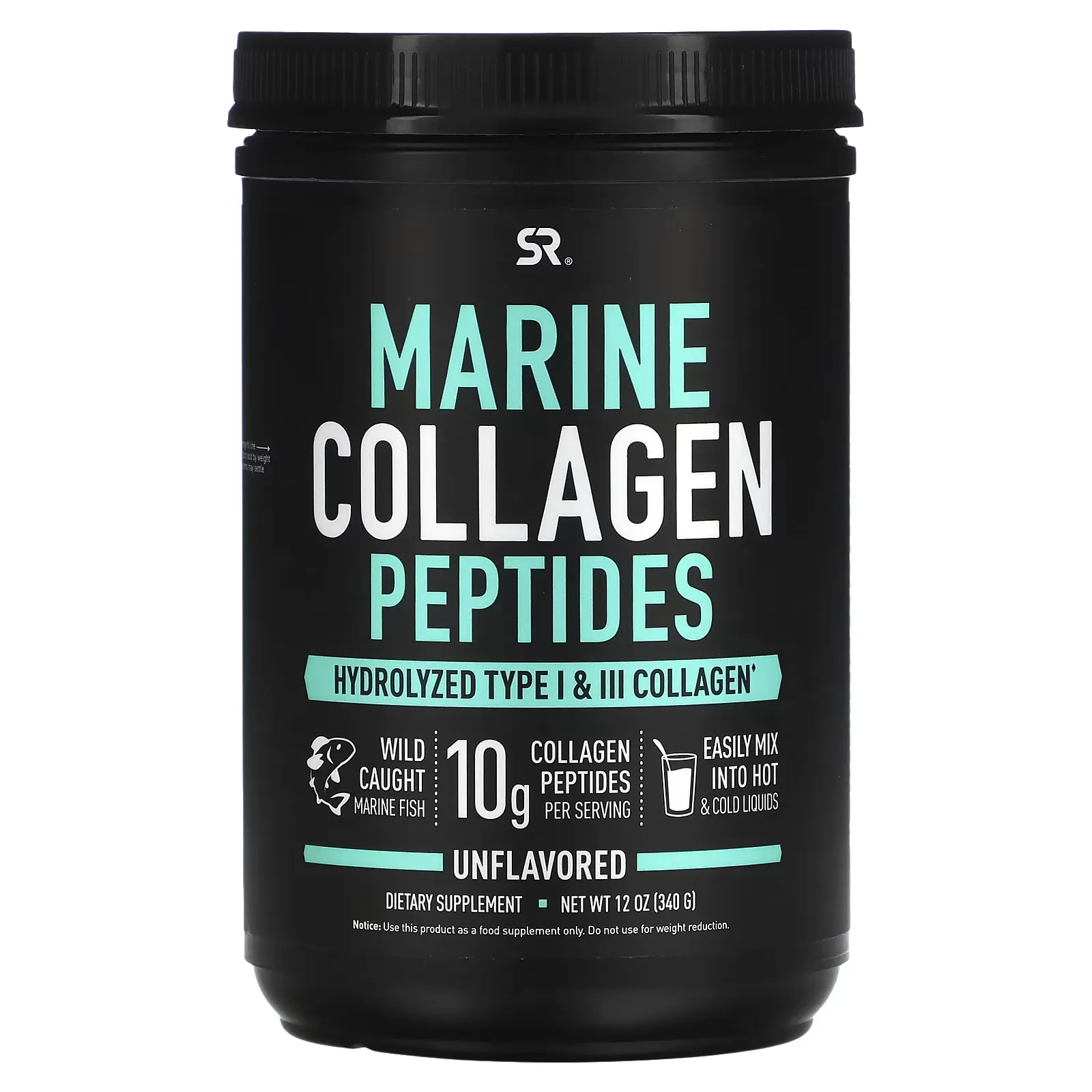 Marine Collagen Peptides, Unflavored, 12 oz (340 g)