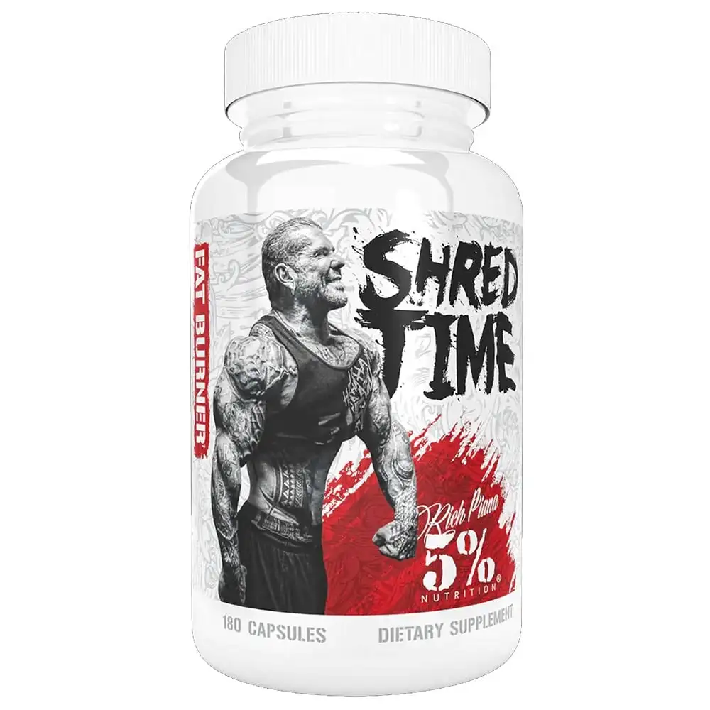 Rich Piana - 5% Nutrition Shred Time,  180 capsules  Unflavoured