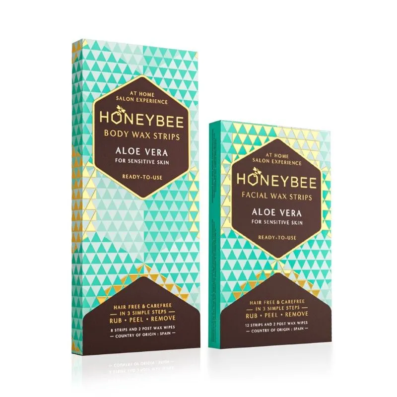 Honeybee Aloe Vera Body & Face Wax Strips Combo