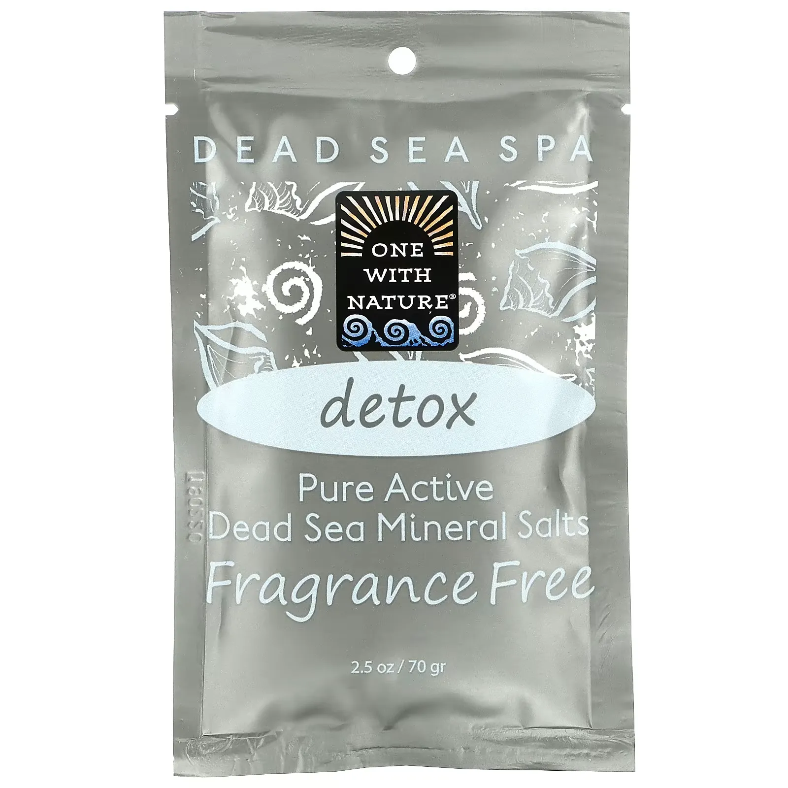 Dead Sea Spa, Mineral Salts, Detox, Fragrance Free, 2.5 oz (70 g)