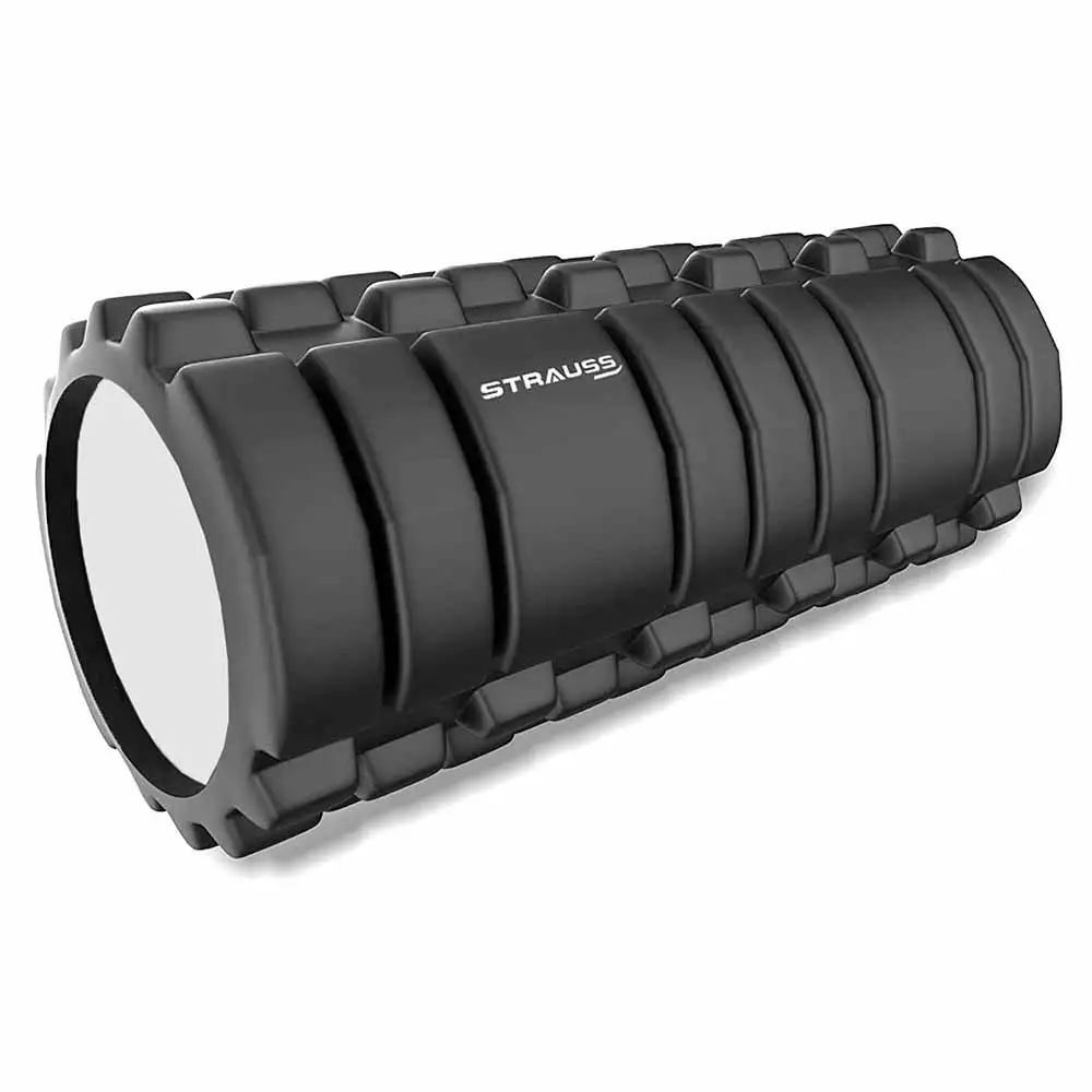 Strauss Deep Tissue Yoga Massage Foam Roller,  Black  33cm