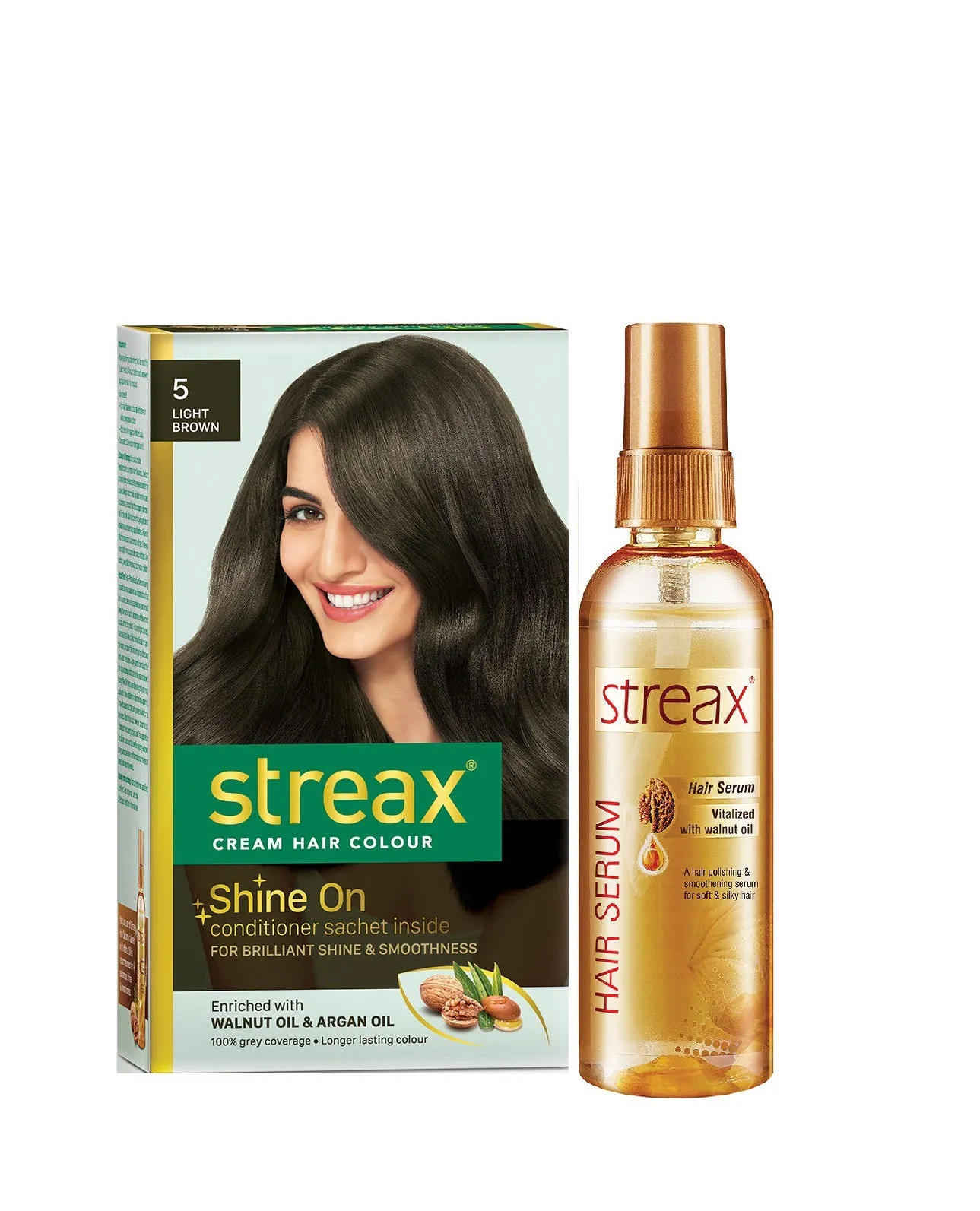 Streax Reg Colour Light Brown + Walnut Serum