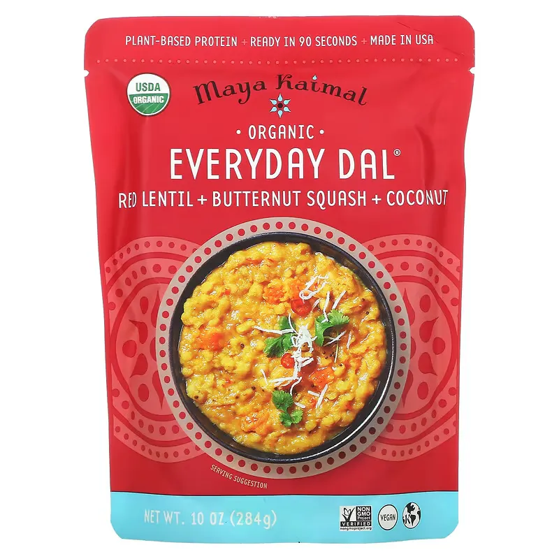 Organic Everyday Dal,  Red Lentil + Butternut Squash + Coconut, 10 oz (284 g)