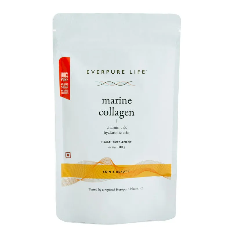 Everpure Life Marine Collagen With Vitamin C & Hyaluronic Acid Health Supplement For Skin & Beauty