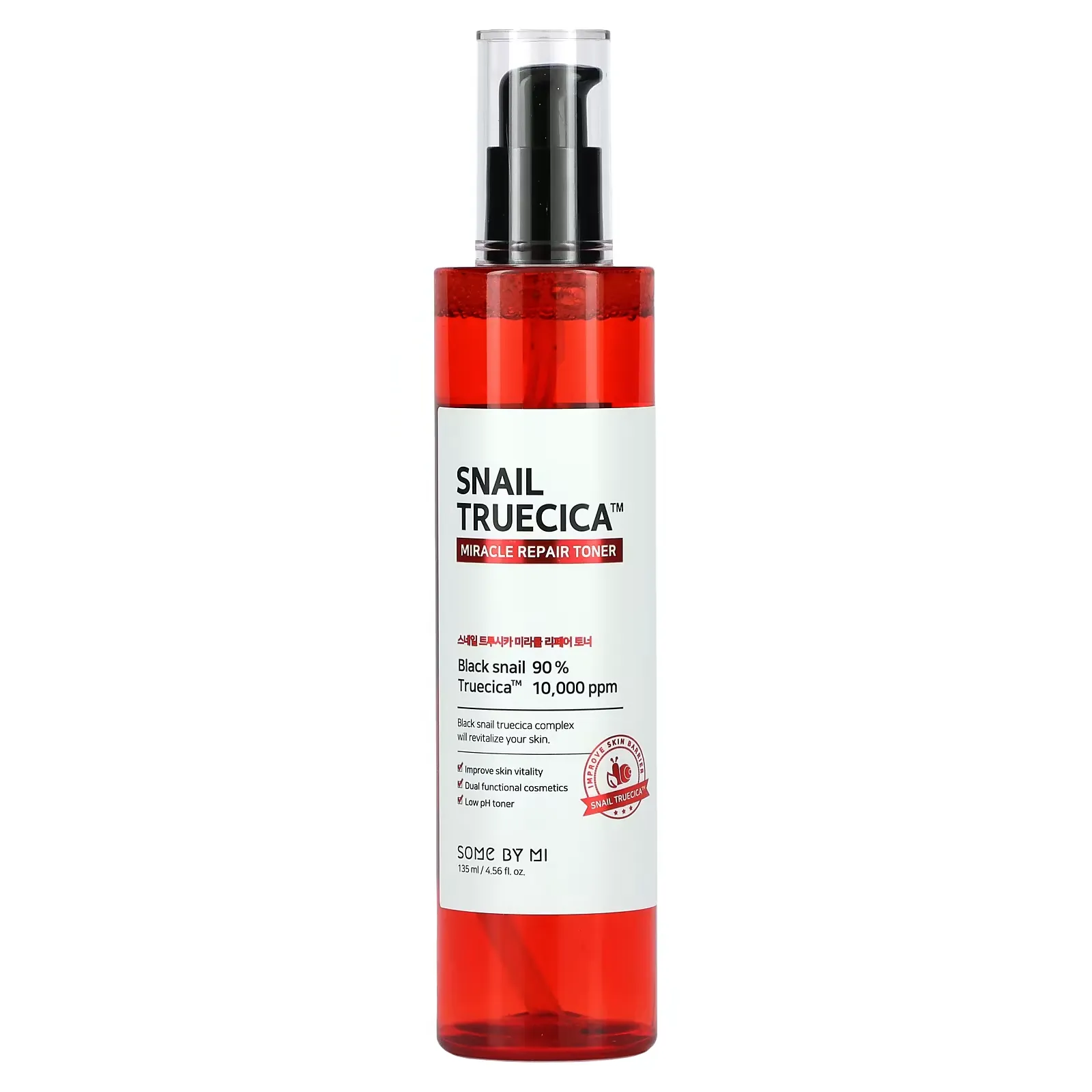 Snail Truecica, Miracle Repair Toner, 4.56 fl oz (135 ml)