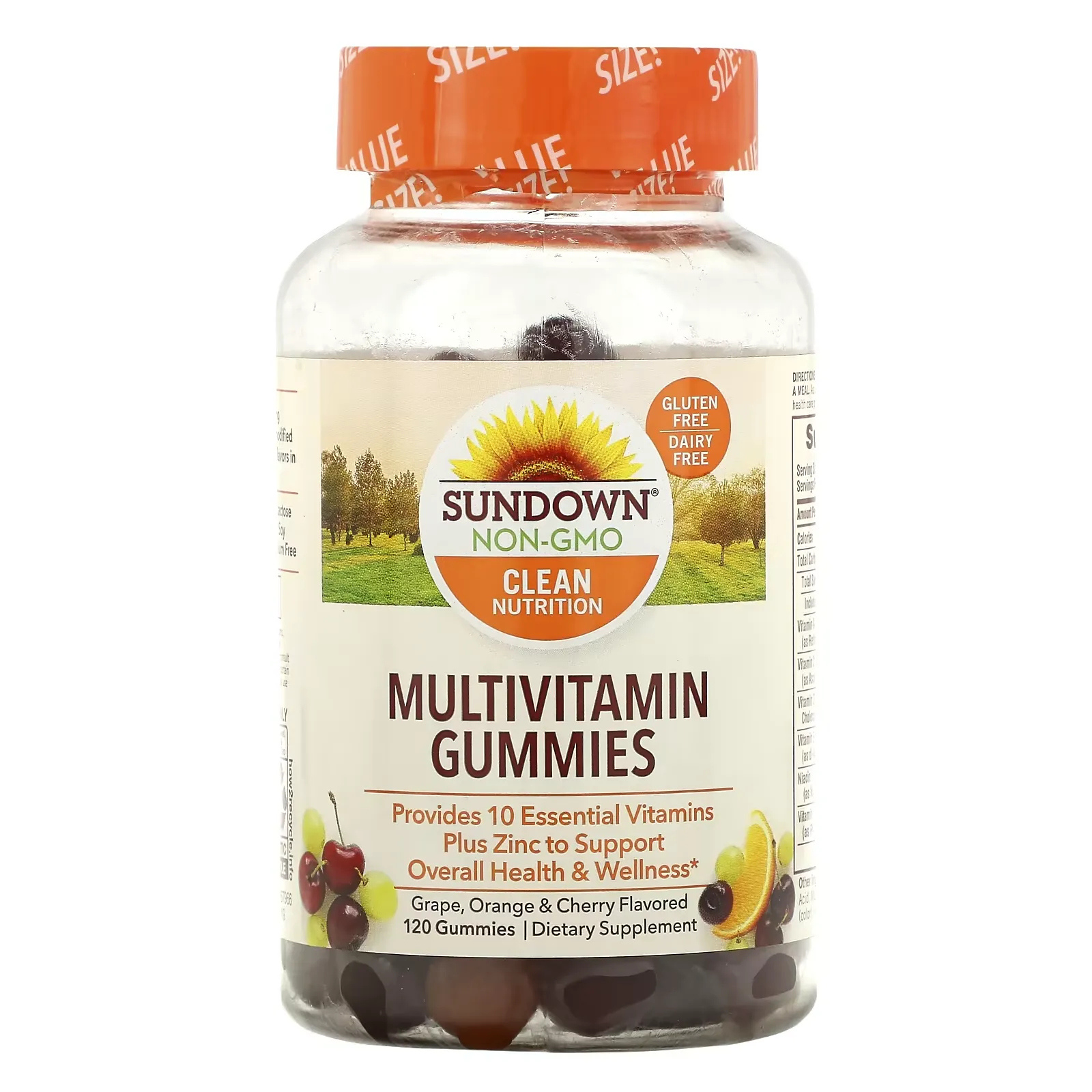 Multivitamin Gummies, Grape, Orange & Cherry Flavored, 120 Gummies