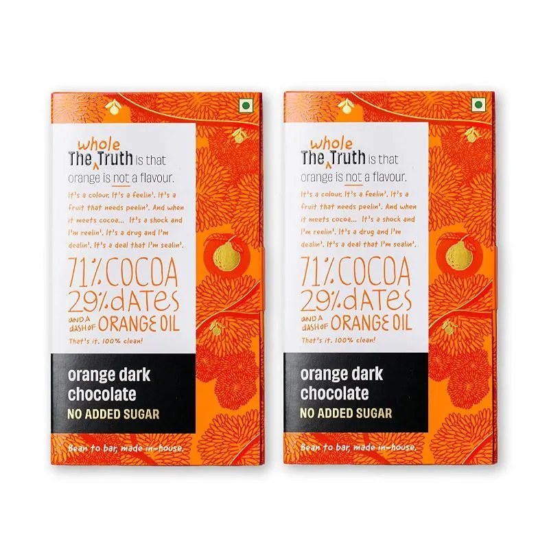 The Whole Truth - Orange Dark Chocolate - Pack Of 2