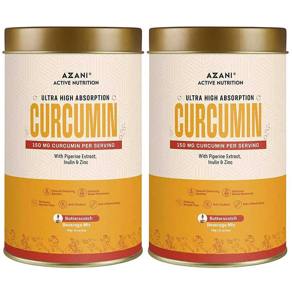 Azani Active Nutrition Curcumin,  100 g  Butterscotch (Pack of 2)