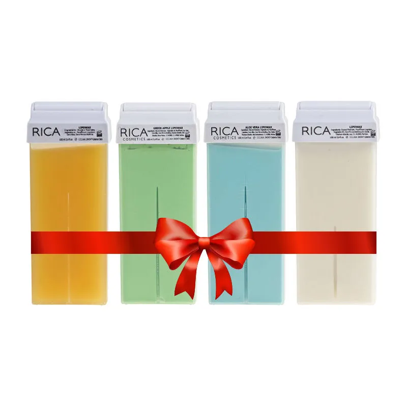 Rica Wax Refill Combo of 4 (Golden, Green Apple, Aloe Vera & Argan)