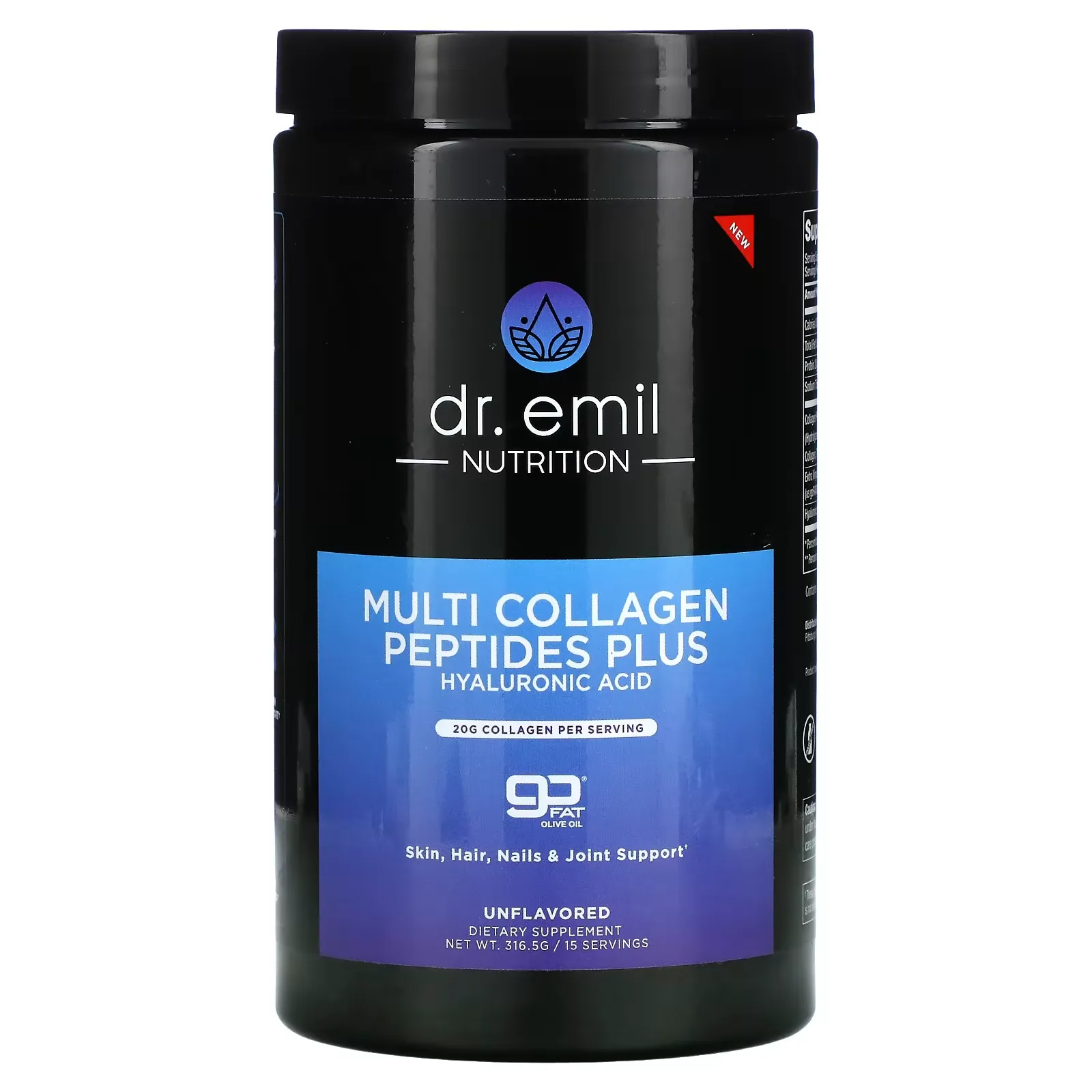 Multi Collagen Peptides Plus Hyaluronic Acid Powder, Unflavored, 316.5 g