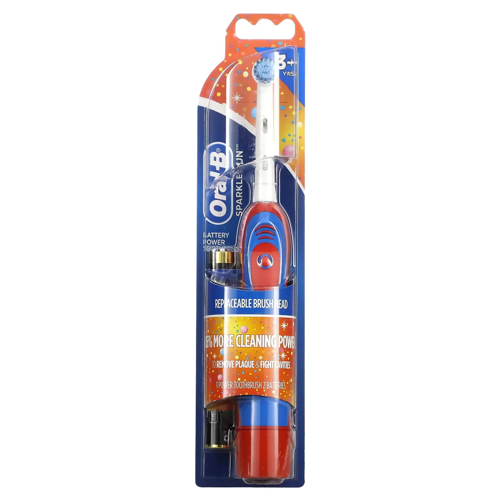 Battery Power Toothbrush, 3+ Years, Sparkle Fun, 1 Toothbrush