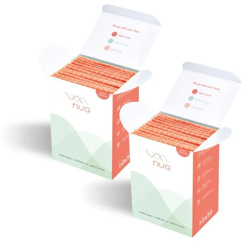 Nua Ultra Thin Rash Free Sanitary Pads Xl With Disposal Covers - Pack Of 2