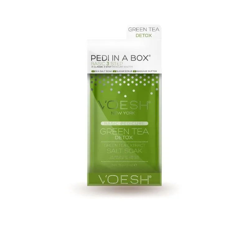 VOESH Classic Pedicure In A Box (Basic 3 Step) - Green Tea