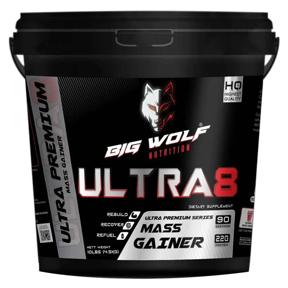 Big Wolf Nutrition Ultra8 Mass Gainer,  9.92 lb  Unflavoured