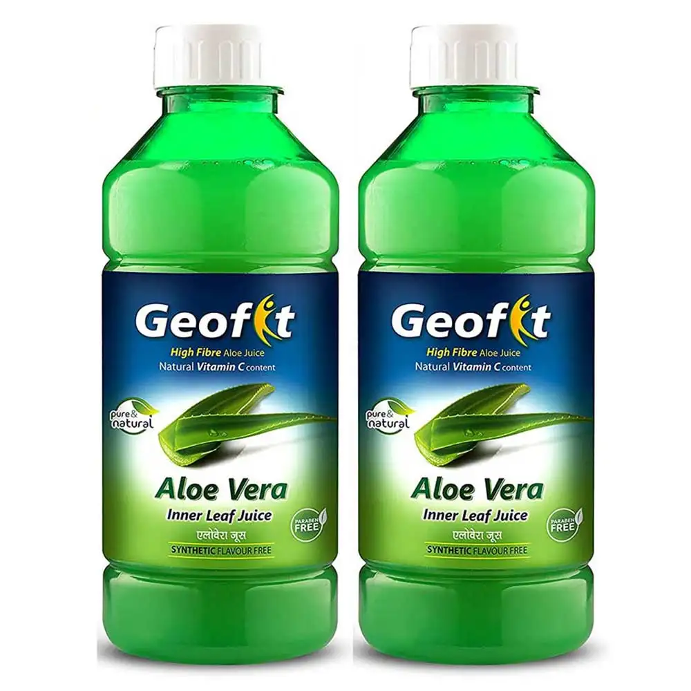 Geofit Aloe Vera Juice,  500 ml  Unflavoured Pack of 2