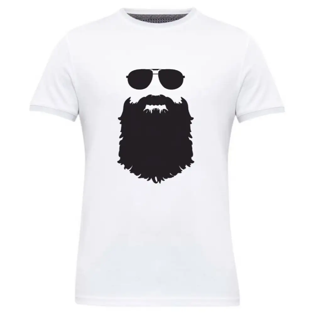 Gym Brute Beard T Shirt,  White  Medium