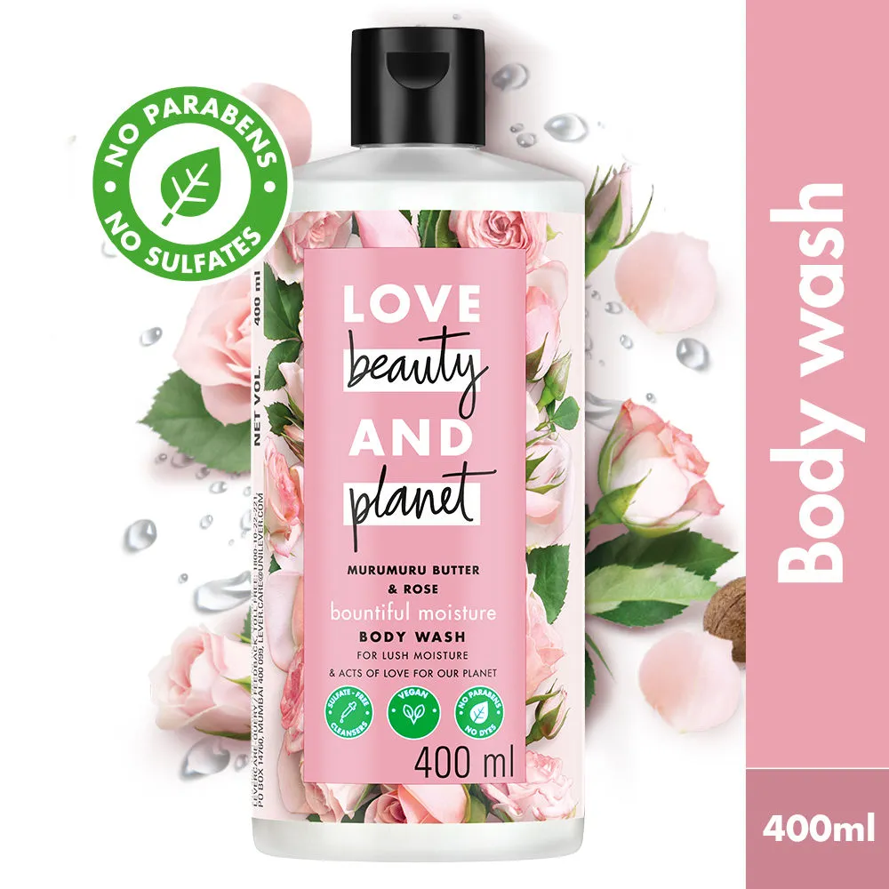 Love Beauty & Planet Natural Murumuru Butter And Rose Sulfate Free Body Wash