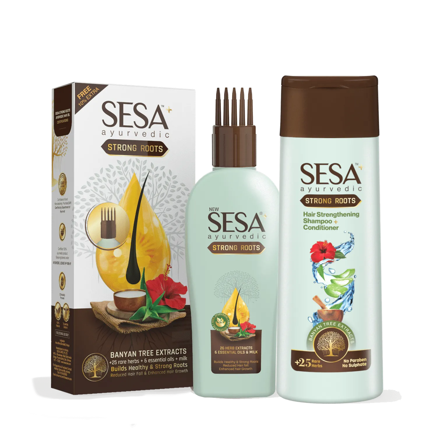 SESA Plus Strong Roots + SESA Plus Strong Roots Shampoo