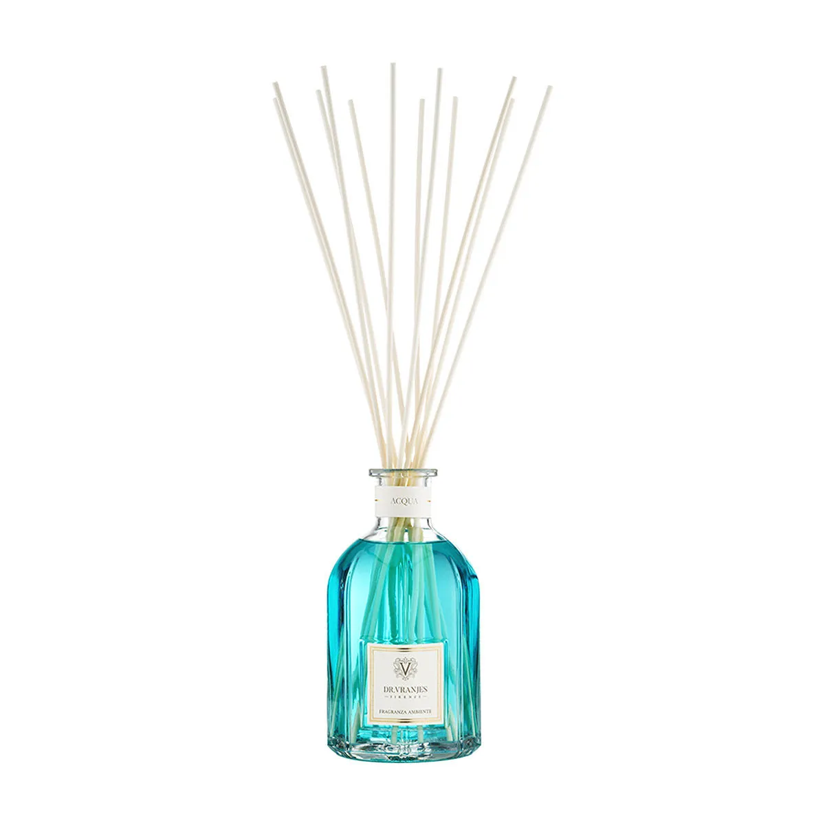 Dr.Vranjes Firenze Acqua 250 ml Glass Bottle with White Rattan Sticks (Nr.10 - H.34 )