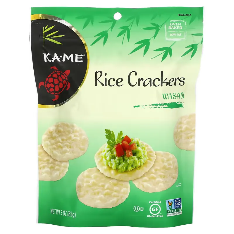 Rice Crackers, Wasabi, 3 oz (85 g)