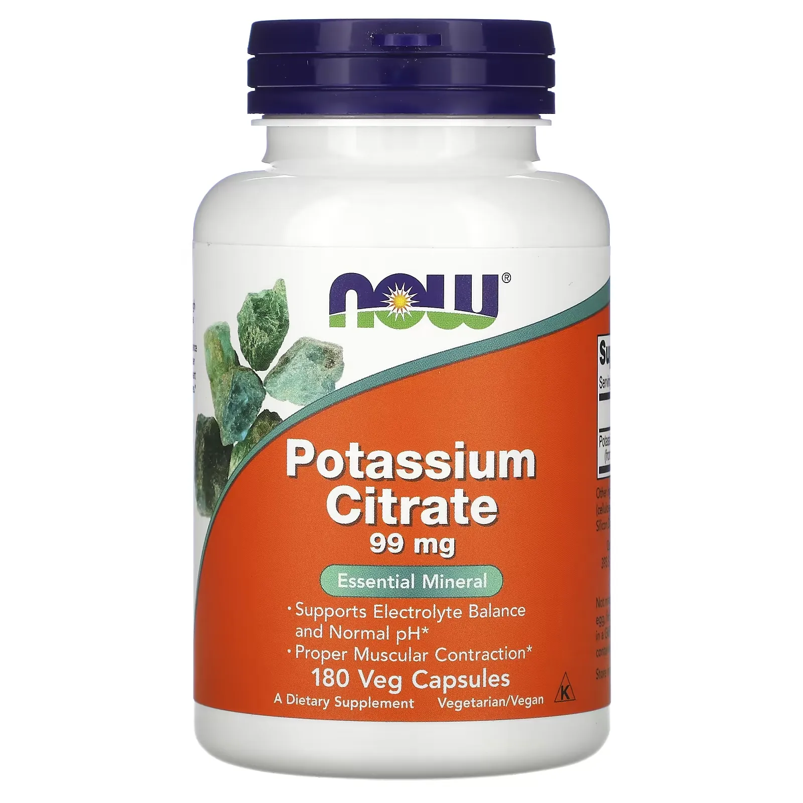 Potassium Citrate, 99 mg, 180 Veg Capsules