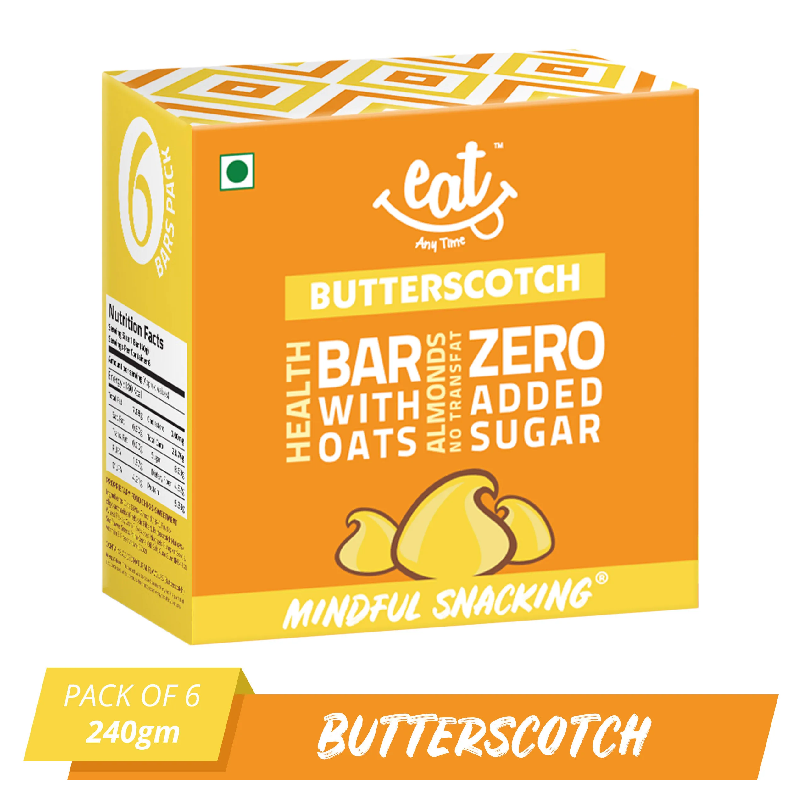 Eat Anytime Energy Bars - Butterscotch (Pack Of 6)