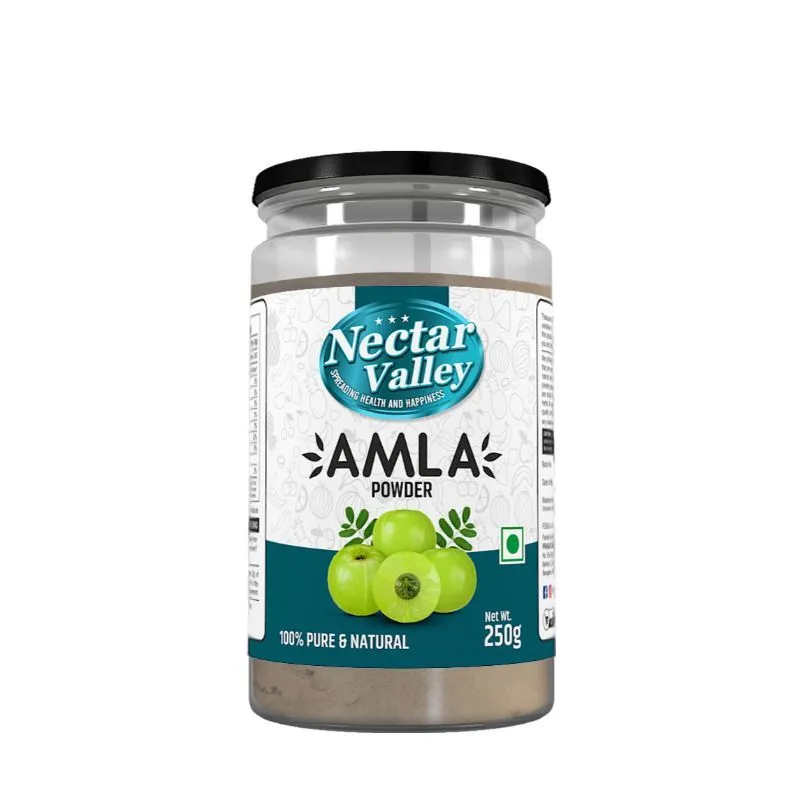 Nectar Valley 100% Pure Natural Amla Powder For Hair Care, Grinded Without Seeds