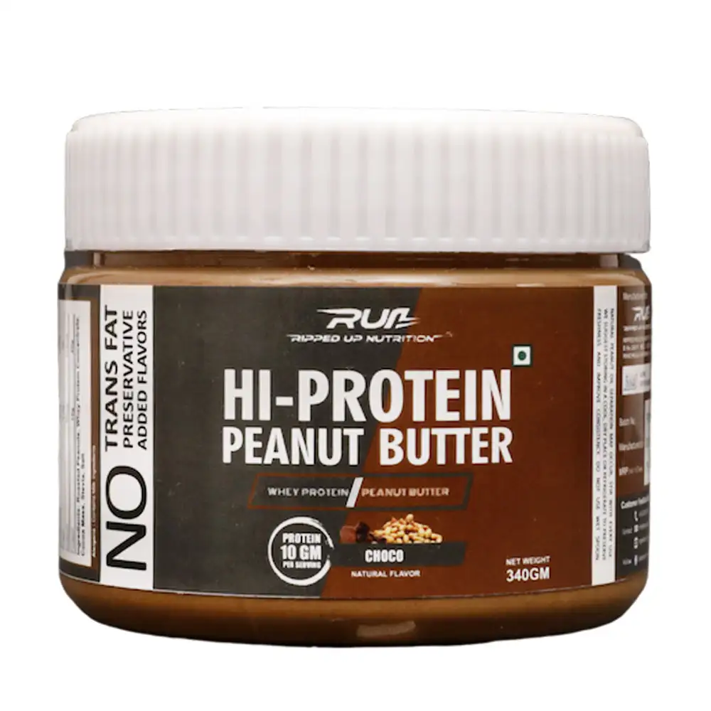 Ripped Up Nutrition Hi Protein Peanut Butter,  0.340 kg  Choco