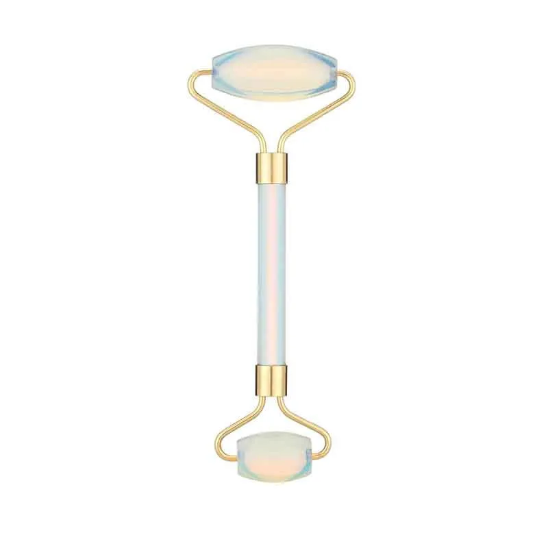 Le Marbelle White Opalite Roller Face Massager Face Roller For Face, Neck Glow & Skin Brightening