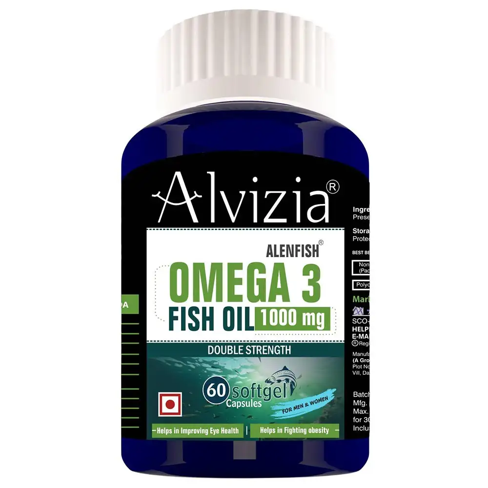 Alvizia Omega 3 Fish Oil 1000mg,  60 softgels