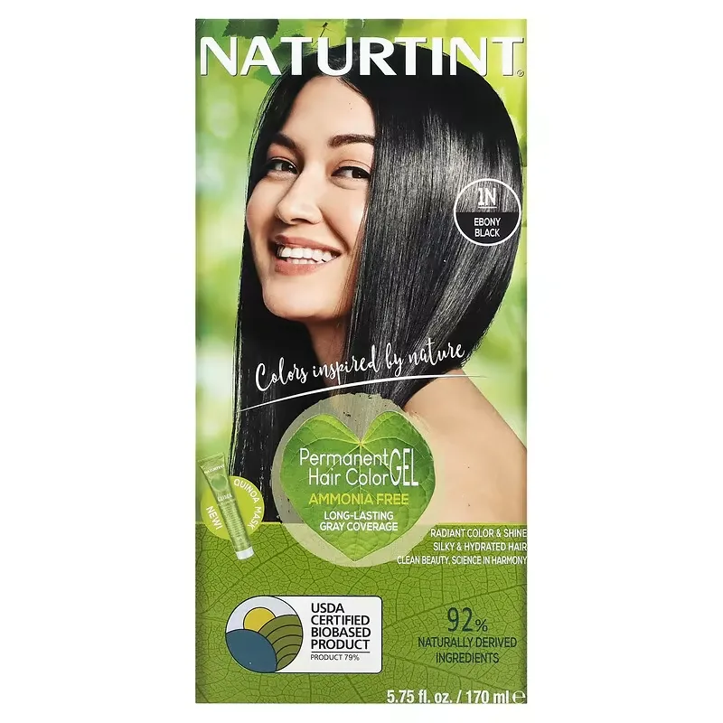 Permanent Hair Color, 1N Ebony Black, 5.75 fl oz (170 ml)