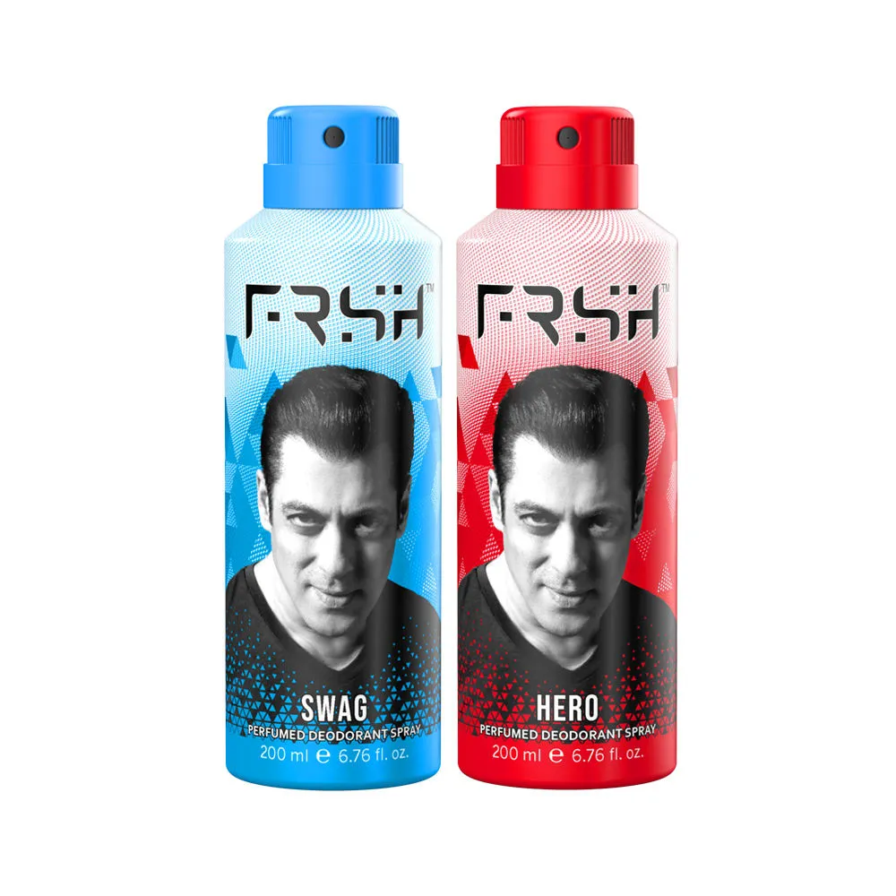 FRSH Deodorant Body Spray Swag & Hero (Pack Of 2)