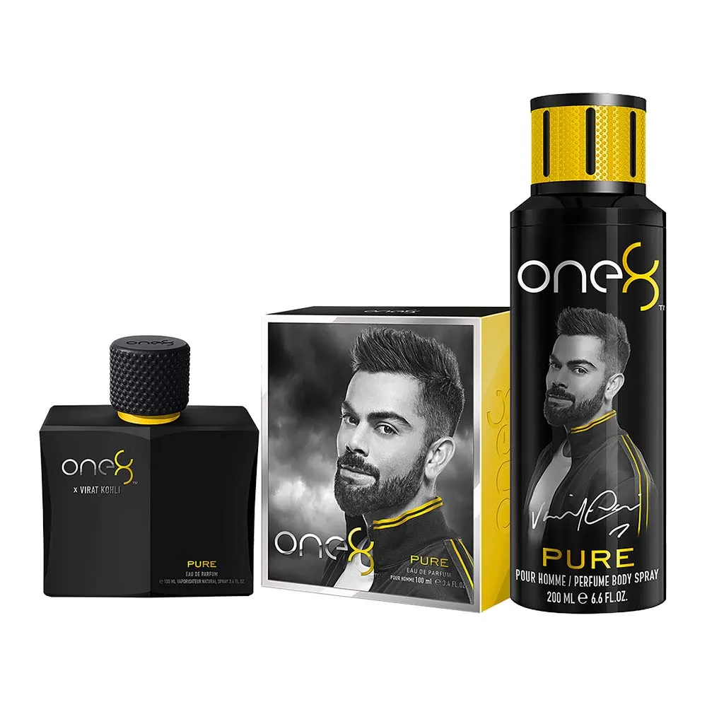 One8 by Virat Kohli Deo Eau De Parfum + Deo (Pack of 2) Pure- For Men