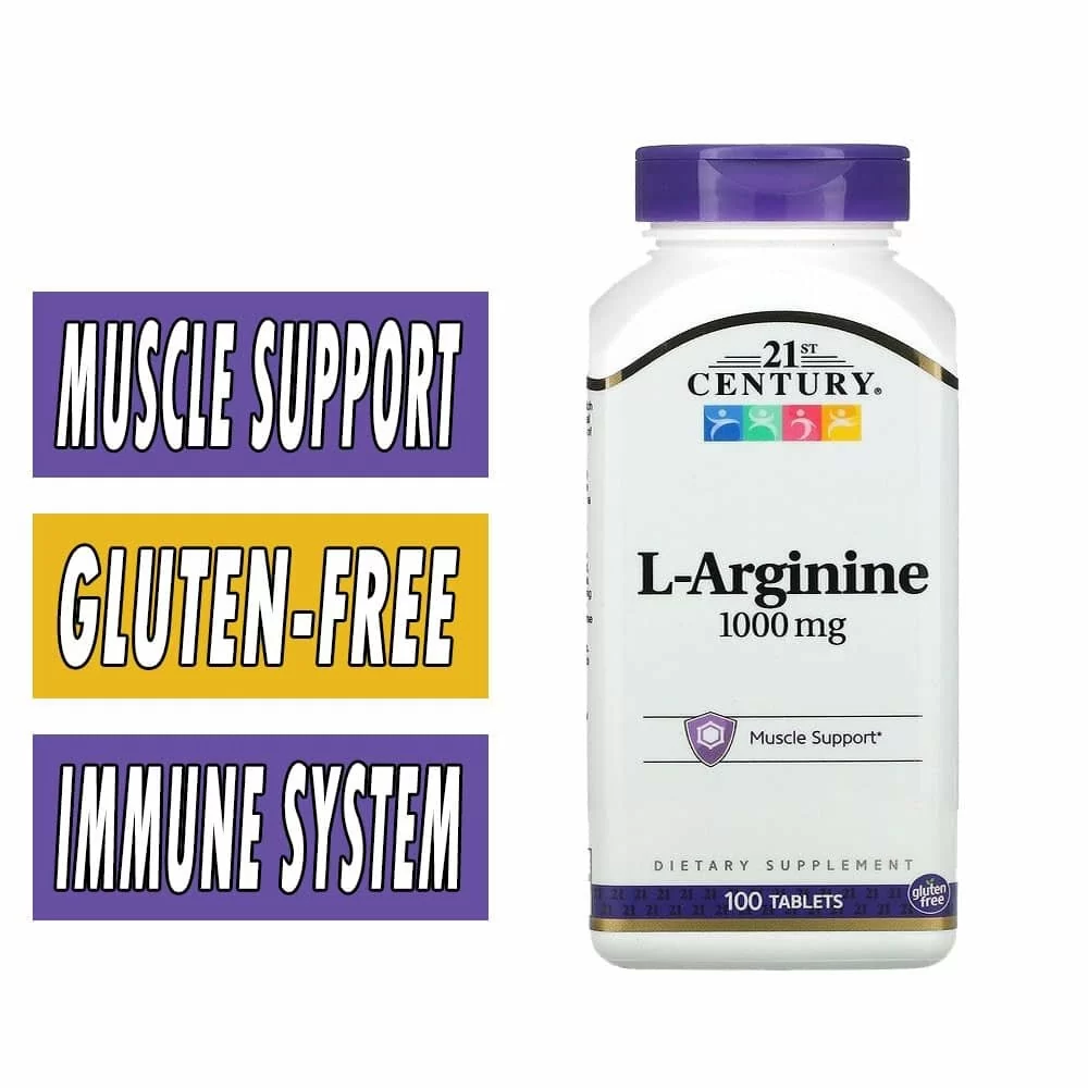 21st Century L-Arginine - 1000 mg - 100 Tabs