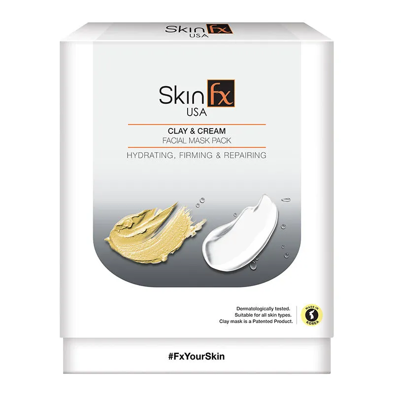 Skin Fx Clay & Cream Facial Mask - Pack of 2